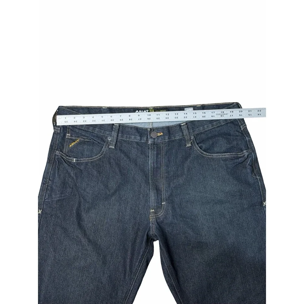 Ariat Rebar M5 Jeans Men's 40x36 Dark Blue Straight Work Durable Denim NWOT - Picture 9 of 13